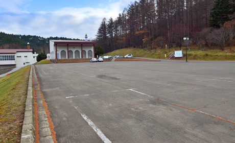 写真:ハイランドふらの駐車場
